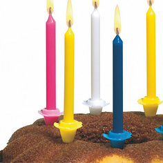 Свечи для торта Susy Card с подсвечниками 24 шт., разноцветные