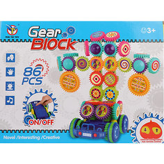 Конструктор Наша Игрушка Gear Block Машинка с радиоуправлением, 86 деталей