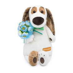 Мягкая игрушка Budi Basa Собака Бартоломей с букетом, 27см