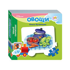 Книжка-игрушка Step Puzzle Baby Step "Умный паровозик" Овощи Степ пазл