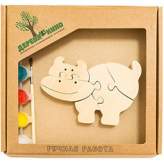 Развивающий пазл Бегемотик Деревяшкино