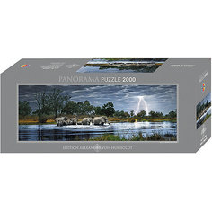 Пазлы HEYE "Стадо слонов", 2000 деталей , панорама