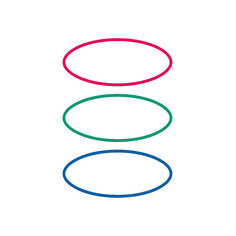 Набор наклеек для тетрадей Herma "Vario" Цветной овал