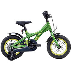 Двухколесный велосипед Scool XXlite 12 дюймов, черно-зеленый Scool