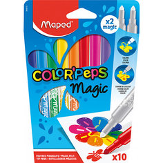 Фломастеры Maped ColorPeps Magic меняющие цвет рисунка, 10 штук