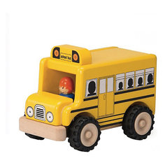 Деревянная игрушка Wonderworld Miniworld Школьный автобус