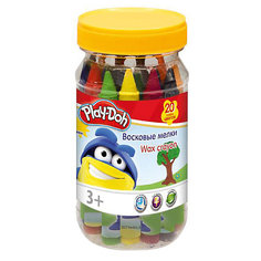 Play-Doh Набор восковых мелков 20 шт, в банке. Размер 12,5 х 6 х 6 см. Kinderline