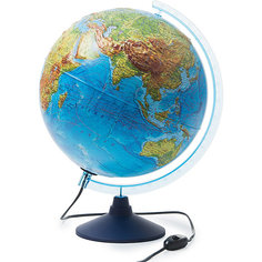 Глобус Земли физико-политический с подсветкой рельефный 320мм Globen