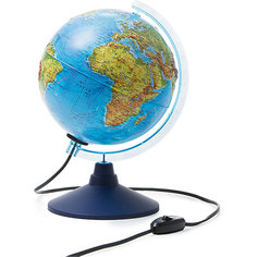 Глобус Земли физико-политический с подсветкой 210мм Globen