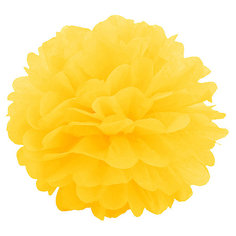 Помпон бумажный Патибум 40 см, ярко-жёлтый