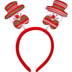 Ободок Fenix-present "Снеговик в красно-зеленой шляпе" Феникс Презент