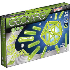 Магнитный конструктор Geomag "Glow", 64 детали