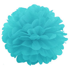 Помпон бумажный Патибум 40 см, голубой
