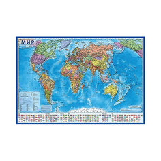 Карта "Мир Политический" в тубусе Globen