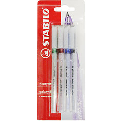Набор ручек, 4 цвета, STABILO