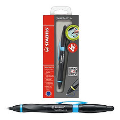 Ручка-стилус Stabilo smartball 2.0 д/правшей синяя, корпус черный/голубой
