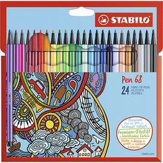 Фломастеры Stabilo "Pen", 24 цвета