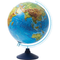 Интерактивный глобус Земли Globen физико-политический рельефный с подсветкой, 320мм