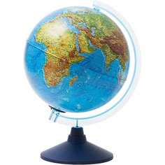 Интерактивный глобус Земли Globen физико-политический с подсветкой, 250мм
