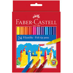 Фломастеры Faber-Castell, 24 цвета, смываемые
