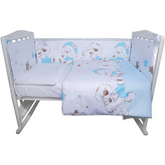 Комплект в кроватку Эдельвейс "Умка", 4 предмета, голубой