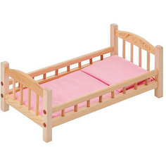 Классическая кроватка для кукол Paremo, розовый текстиль