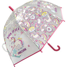 Зонт детский прозрачный Mary Poppins "Единорог", 48 см, полуавтомат Наша Игрушка