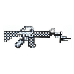 Пиксельный автомат, серый, 62 см, Minecraft Pixel Crew
