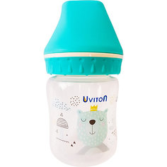 Бутылочка Uviton Baby с широким горлышком, 125 мл, голубой