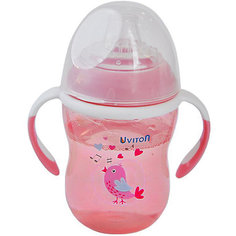 Поильник-непроливайка Uviton Baby Soft, 250 мл, розовый