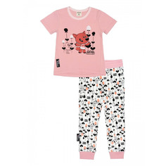 Пижама Lucky Child со штанами-МИШКИ розовая