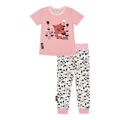 Пижама с брюками Lucky Child-МИШКИ розовая