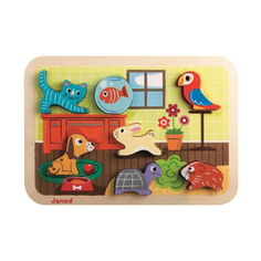 Пазл Janod объемный Домашние питомцы: 7 элементов