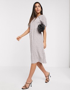 Фактурное платье миди в горошек Y.A.S-Мульти