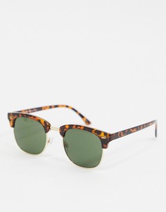 Солнцезащитные очки в стиле ретро Selected Homme-Коричневый