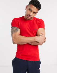 Красная футболка зауженного кроя для дома с логотипом Emporio Armani Loungewear-Белый