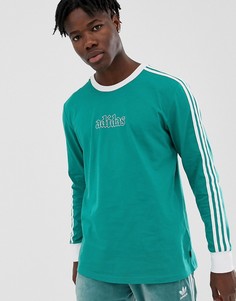 Зеленый лонгслив Adidas Skateboarding