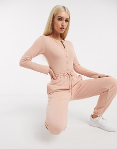 Светло-розовые oversized-джоггеры от комплекта Missguided-Розовый цвет