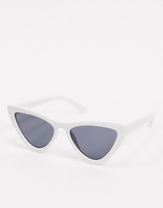 Белые солнцезащитные очки "кошачий глаз" New Look-Белый