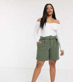 Шорты цвета хаки Vero Moda Curve-Серый