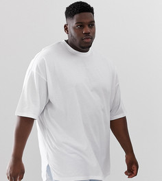 Белая oversize-футболка с разрезами по бокам ASOS DESIGN Plus-Белый