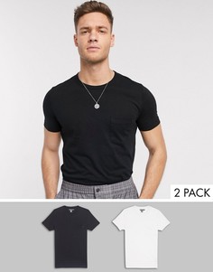 2 футболки с карманом French Connection-Черный