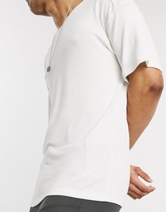Белая свободная футболка с заниженной линией плеч Lockstock-Белый