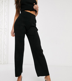 Черные трикотажные брюки клеш от комплекта Fashionkilla Tall-Черный