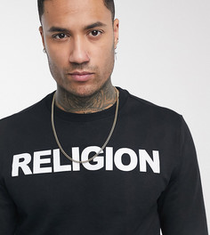 Черный свитшот со светоотражающим логотипом Religion Tall