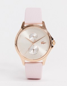 Розовые часы с силиконовым ремешком Lacoste-Розовый