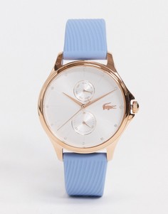 Синие часы с силиконовым ремешком Lacoste-Синий