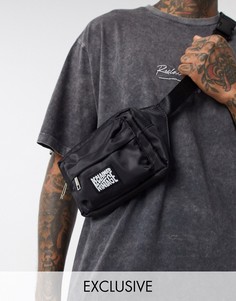 Черная сумка-кошелек на пояс с логотипом Reclaimed Vintage-Черный цвет