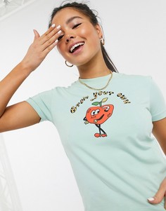 Футболка с принтом яблока Lazy Oaf-Зеленый