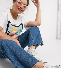 Расклешенные джинсы до щиколотки с завышенной талией ASOS DESIGN Curve-Синий